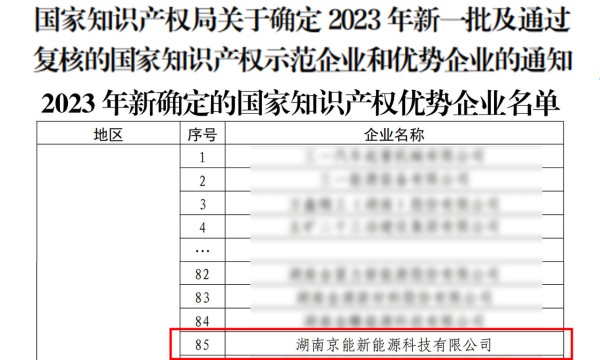 京能充电桩：以科技实力入选国家知识产权优势企业